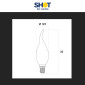 Immagine 5 - Bot Lighting Shot Lampadina LED E14 6,5W Candela C35 Vetro Bianco - mod. MLD2006F2