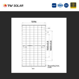 TW Solar Pannello Solari Fotovoltaici 505W TIER 1 TOPCon IP68