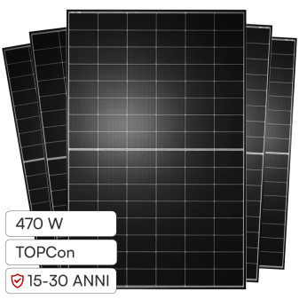 TW Solar Pannelli Solari Fotovoltaici 470W TIER 1 TOPCon IP68
