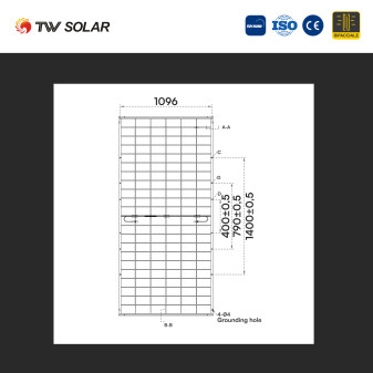 TW Solar Pannello Solari Fotovoltaici 615W TIER 1 TOPCon IP68