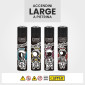 Immagine 2 - Clipper Large Accendino a Pietrina Grande Ricaricabile con Fantasia Skybound - Box da 48 Accendini