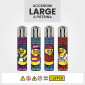 Immagine 2 - Clipper Large Accendino a Pietrina Grande Ricaricabile con Fantasia Cuack Style - Box da 48 Accendini