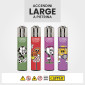 Immagine 2 - Clipper Large Accendino a Pietrina Grande Ricaricabile con Fantasia Sport - Box da 48 Accendini
