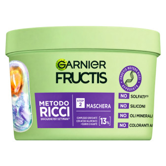 Garnier Fructis Metodo Ricci Maschera Capelli Idratante 370ml