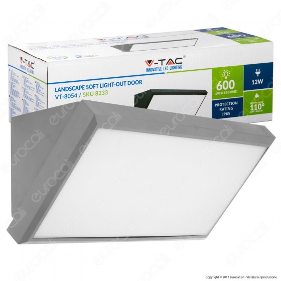V-Tac VT-8054 Lampada LED da Muro 12W Wall Light - SKU 8233 / 8234 / V-Tac VT-8054 Lampada LED da Muro 12W Wall Light - SKU 8233 / 8234 /