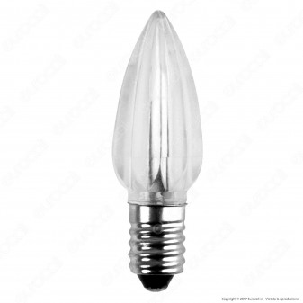 FAI Lampadina Votiva LED E10 2W Candela Luce Calda 24V