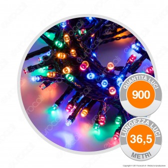 Catena 900 Luci LED Reflex Multicolore con Controller Memory - per Interno e Esterno