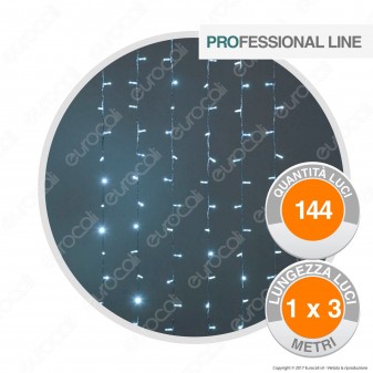 Tenda Luminosa Professional Line 144 MaxiLuci LED Bianco Freddo Prolungabile - per Interno e Esterno