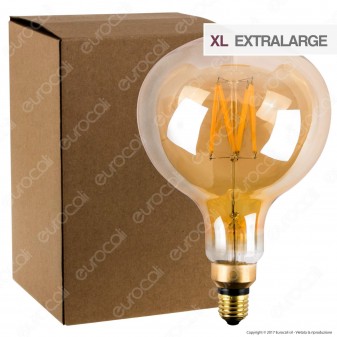 Ideal Lux Lampadina LED Vintage XL E27 4W Globo Small Filamento Ambrata