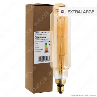 Ideal Lux Lampadina LED Vintage XL E27 4W Lineare Filamento Ambrata