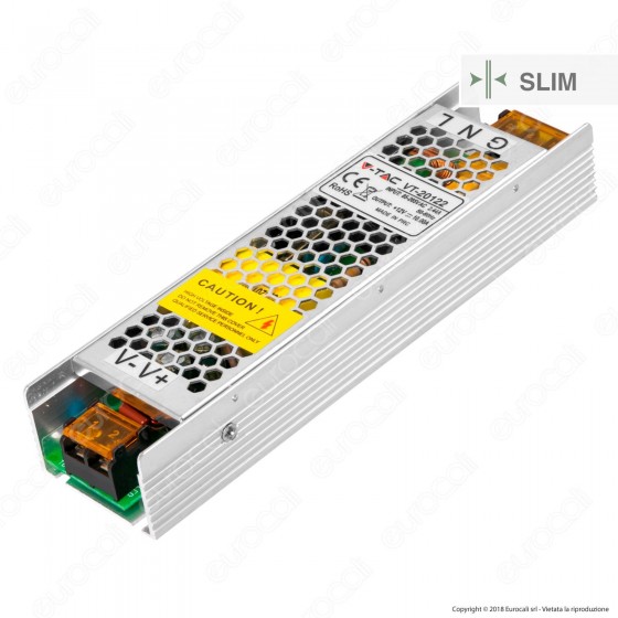 V-Tac VT-12022 Alimentatore 120W Per Uso Interno a 1 Uscita con Morsetti a Vite - SKU 3243 V-Tac VT-12022 Alimentatore 120W Per Uso Interno a 1 Uscita con Morsetti a Vite - SKU 3243