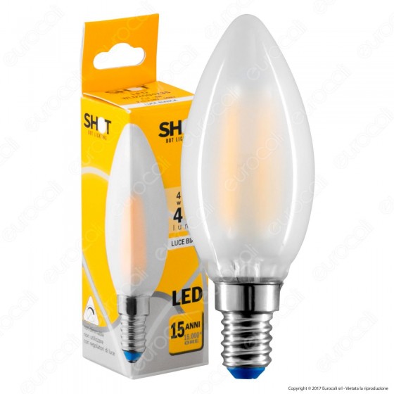 Bot Lighting Lampadina LED E14 4W Candela Frost Filamento - mod. Bot Lighting Lampadina LED E14 4W Candela Frost Filamento - mod.