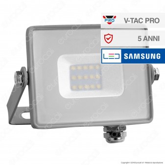 V-Tac PRO VT-10 Faro LED SMD 10W Ultrasottile Chip Samsung da Esterno Colore Bianco - SKU 432