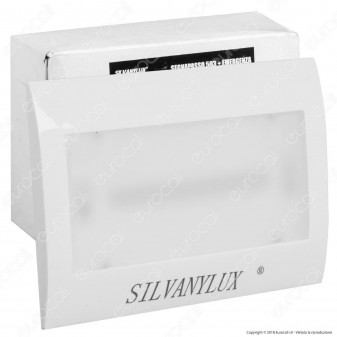 Silvanylux Faretto Segnapasso LED con Emergenza da Incasso per Cassetta Standard 503 1W