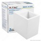 Immagine 1 - V-Tac VT 858SQ Portafaretto Quadrato a Montaggio Superficiale in