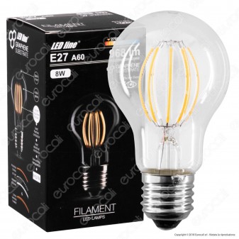 LED Line Lampadina LED E27 10W Bulb A60 Filamento Grafene