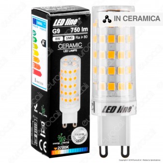 LED Line Lampadina LED G9 8W Bulb Ceramic