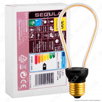 Segula Art Line Lampadina E27 Filamento LED Modellato 8W Bulb Dimmerabile mod. 50145