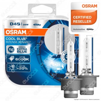Osram Cool Blue Intense Xenarc Fari Xeno - 2 Lampadine D4S