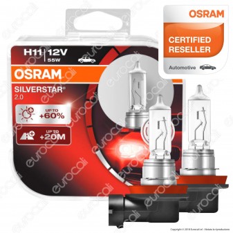 Osram Silverstar 2.0 - 2 Lampadine H11