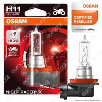 Osram Night Racer 50 Lampada per Moto 55W - Lampadina H11