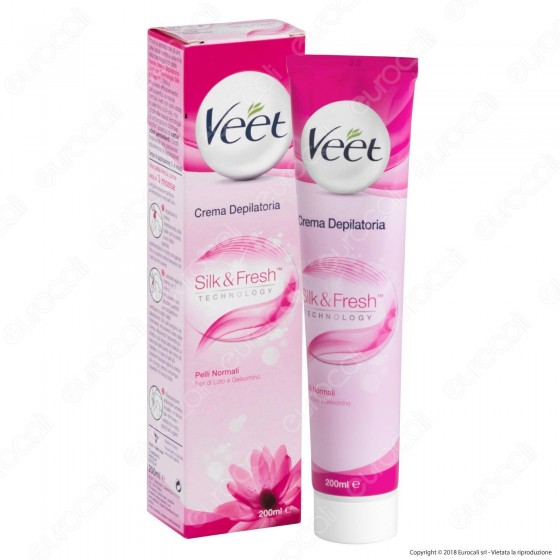Veet Crema Depilatoria Silk & Fresh Technology per Pelli Normali - Tubetto da 200ml Veet Crema Depilatoria Silk & Fresh Technology per Pelli Normali - Tubetto da 200ml