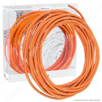 FAI Cavo di Collegamento Elettrico in Corda per Lampade di Design Colore Arancione