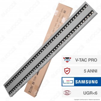 V-Tac PRO VT-7-62 Lampada LED a Sospensione Linear Light 60W Chip Samsung Silver Body Dimmerabile - SKU 609