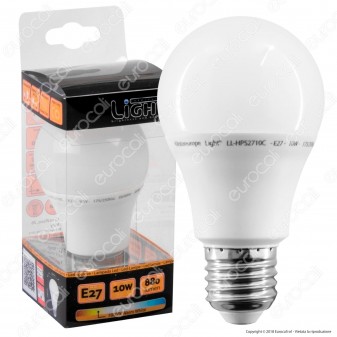 Intereurope Light Lampadina LED E27 10W Bulb A60 con Sensore di Movimento - mod. LL-HPS2710C / LL-HPS2710F