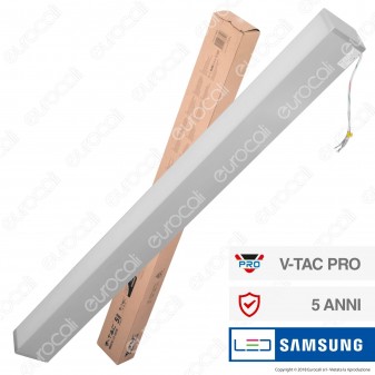 V-Tac PRO VT-7-60 Lampada LED a Sospensione Linear Light 60W Chip Samsung Silver Body Dimmerabile - SKU 377