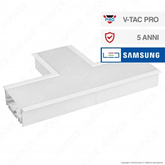 V-Tac PRO VT-7-42T Lampada LED Raccordo a Incasso Linear Light 14W Chip Samsung White Body - SKU 398
