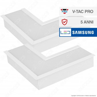 V-Tac PRO VT-7-41L Coppia di Lampade LED Raccordo a Incasso Linear Light 8W Chip Samsung White Body - SKU 385