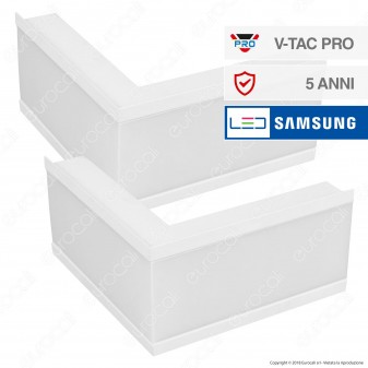 V-Tac PRO VT-7-42LW Coppia di Lampade LED Raccordo a Incasso Linear Light 12W Chip Samsung White Body - SKU 397