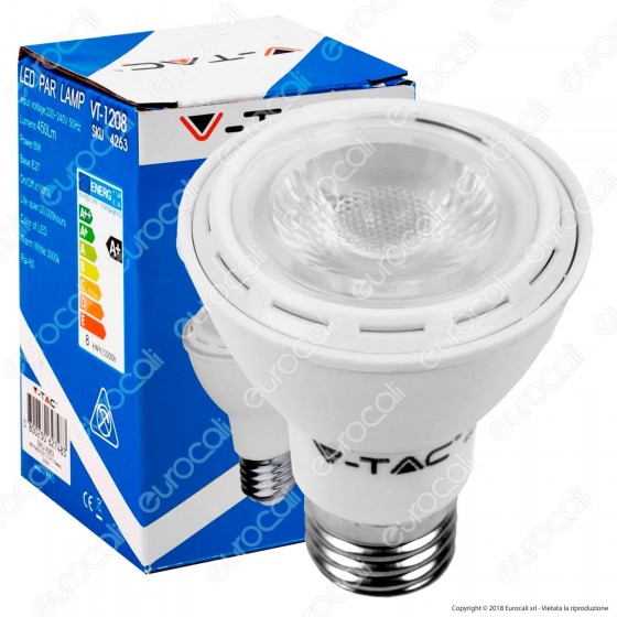 V-Tac VT-1208 Lampadina LED E27 8W Bulb Par Lamp PAR20 - SKU 4263 / V-Tac VT-1208 Lampadina LED E27 8W Bulb Par Lamp PAR20 - SKU 4263 /