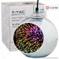Immagine 1 - V-Tac VT-7206 Lampadario a Sospensione in Vetro Effetto 3D con Portalampada per Lampadine E27 - SKU 40121