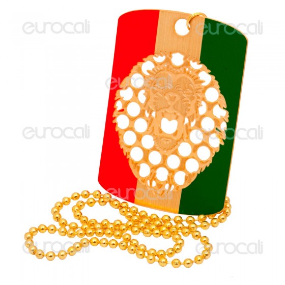 Grinder Collana con Mini Tessera Tritatabacco in Metallo - Roaring Lion Grinder Collana con Mini Tessera Tritatabacco in Metallo - Roaring Lion