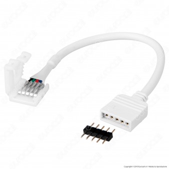 Connettore Clip 5 Pin RGB+W per Controller Strisce LED Multicolore - SKU 2588