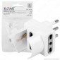 Immagine 1 - V-Tac Multipresa Adattatore Triplo con Schuko Colore Bianco - SKU 8724