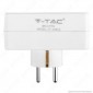 Immagine 3 - V-Tac VT-1006 Multipresa Adattatore Doppio Colore Bianco - SKU 8783