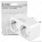 Immagine 1 - V-Tac VT-1006 Multipresa Adattatore Doppio Colore Bianco - SKU 8783