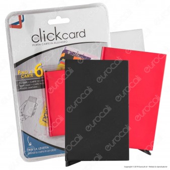 Intergross Click Card Porta Carte in Alluminio Ultra Leggero con RFID Block