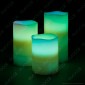 Immagine 5 - Intergross Color Candles 3 Candele LED RGB in Vera Cera con Telecomando - 10cm / 12cm / 15cm