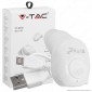 Immagine 1 - V-Tac VT-6500 Auricolare Bluetooth Mini Earbuds Colore Bianco - SKU 7705
