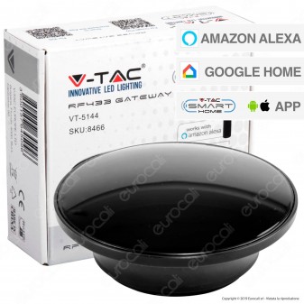 V-Tac Smart VT-5144 RF433 Gateway Compatibile con Amazon Alexa Google Home e Nest - SKU 8466