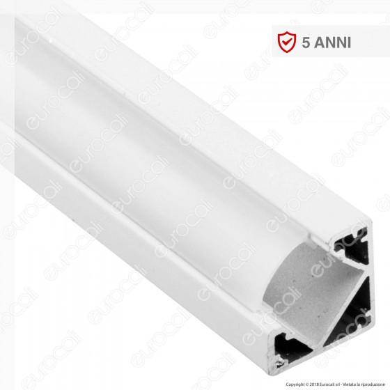 V-Tac VT-8114W Profilo Angolare in Alluminio per Strisce LED - Lunghezza 2 metri - SKU 3364 V-Tac VT-8114W Profilo Angolare in Alluminio per Strisce LED - Lunghezza 2 metri - SKU 3364