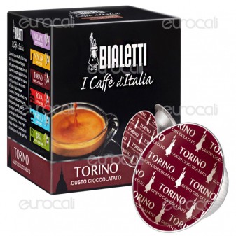 16 Capsule Caffè Bialetti Torino Gusto Cioccolatato Cialde Originali Bialetti