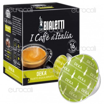 16 Capsule Caffè Bialetti Italia Deca Gusto Ricco Decaffeinato Cialde Originali Bialetti