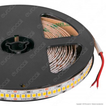 LEDCO Striscia LED 2835 Monocolore 240 LED/metro 24V - Bobina da 5 metri