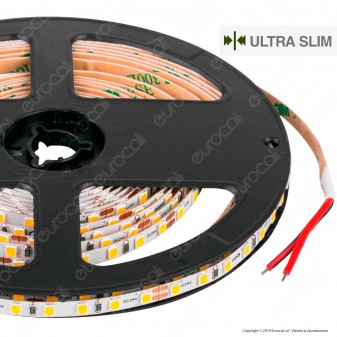 LEDCO Striscia LED 2835 Ultraslim 5mm Monocolore 120 LED/metro 24V - Bobina da 5 metri