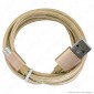 Immagine 3 - V-Tac VT-5331 Platinum Series USB Data Cable Micro USB Cavo in Corda Colore Oro 1m - SKU 8490